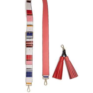 Kate Spade mix it up striped strap & tassel pack, multi